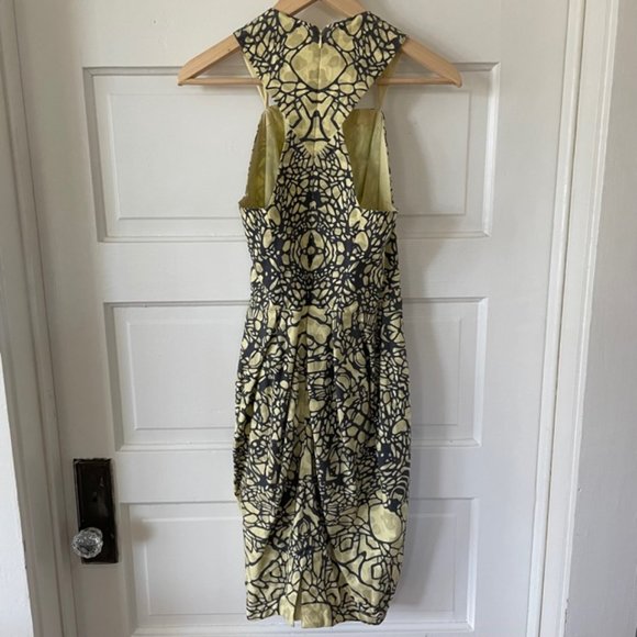 Cotton Midi Dress in Yellow/Gray by Fish Fry, XS, Racerback - Picture 3 of 8